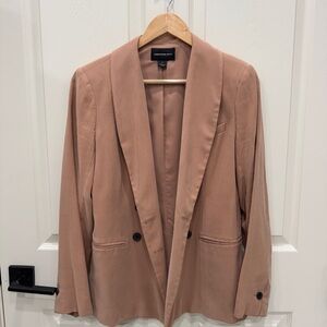 Something Navy Double-Breasted Blazer